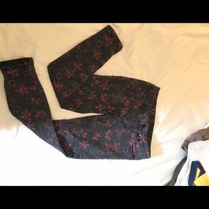 Lolita Capri - Black Jeans with Red Splatters